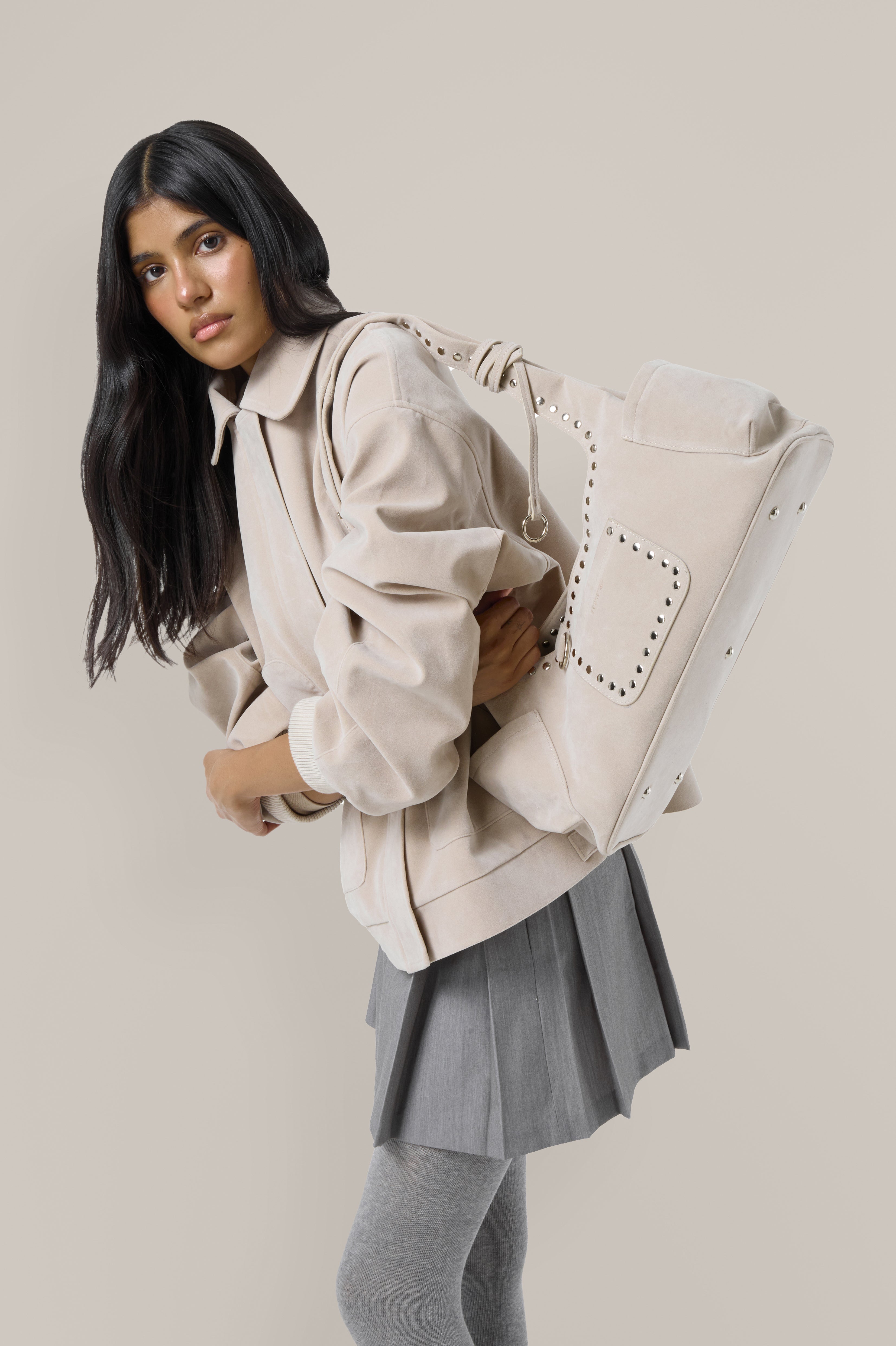 Martha Carryall Bag in Beige